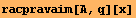 racpravaim[A, q][x]