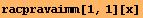 racpravaimm[1, 1][x]