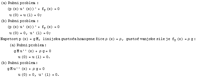 (a) Rubni problem :  (p (x) u ' (x)) ' + f_y (x) = 0     u (0) = u ...        , RowBox[{u (0) = 0, ,,  , RowBox[{u ' (l), =, 0.}]}]}] 