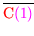 $ \overline{{{\mbox{\color{red}C}}{\mbox{\color{magenta}(1)}}}}$