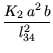 $\displaystyle {\dfrac{{K_2 a^2 b}}{{l_{34}^2}}}$