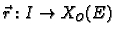 $ \vec{r}:I\rightarrow X_O(E)$