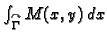 $ \int_{\overset{\curvearrowright}{\Gamma}} M(x,y)\,dx$