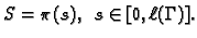 $ S=\pi(s),\;\;s\in [0,\ell(\Gamma)].$