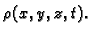 $ \rho(x,y,z,t).$