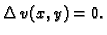 $ \Delta\,v(x,y)=0.$