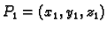 $ P_1=(x_1,y_1,z_1)$