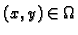 $ (x,y)\in
\Omega$