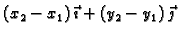 $ (x_2-x_1)\,\vec{\imath} + (y_2-y_1)\,\vec{\jmath}$