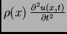 $ \rho(x)\,\frac{\partial^2 u(x,t)}{\partial
t^2}$