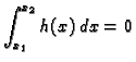 $\displaystyle \int_{x_1}^{x_2}
h(x)\,dx=0$
