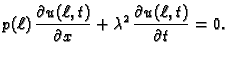 $\displaystyle p(\ell)\,\frac{\partial u(\ell,t)}{\partial x} +
\lambda^2\,\frac{\partial u(\ell,t)}{\partial t}= 0.$