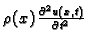 $ \rho(x)\,\frac{\partial^2 u(x,t)}{\partial
t^2}$