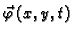 $ \vec{\varphi}\,(x,y,t)$