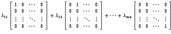 % latex2html id marker 30711
$\displaystyle \lambda_{11}\left[\begin{array}{cccc...
...
\vdots & \vdots & \ddots & \vdots \\
0 & 0 & \cdots & 1
\end{array} \right]$