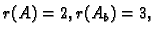 $ r(A)=2,r(A_b)=3,$