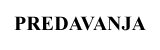 PREDAVANJA
