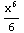 x^6/6