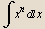 ∫x^nx