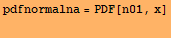 pdfnormalna = PDF[n01, x] 