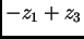 $\displaystyle -z_1 + z_3$