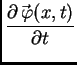 $\displaystyle \frac{\partial\vec{\,\varphi}(x,t)}{\partial t}$