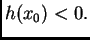 $ h(x_0)<0.$
