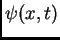 $ {\psi}(x,t)$