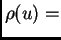$ \rho(u)=$