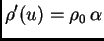 $\displaystyle \rho'(u) =
\rho_0\,\alpha$