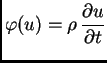 $\displaystyle \varphi(u) = \rho\,\frac{\partial u}{\partial t}$
