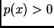 $ p(x)>0$