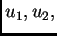 $ u_1,u_2,$