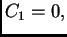 $ C_1=0,$