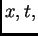 $ x,t,$