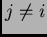 $\displaystyle j\neq i$