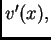 $ v'(x),$