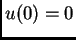 $ u(0)=0$
