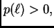 $ p({\ell})>0,$