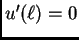 $ u'(\ell)=0$