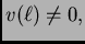 $ v(\ell)\neq 0,$