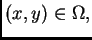 $ (x,y) \in \Omega,$