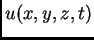 $ {u}(x,y,z,t)$