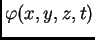 $ {\varphi}(x,y,z,t)$