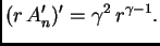 $\displaystyle (r\,A'_n)' = \gamma^2\,r^{\gamma - 1}.$