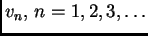 $ v_n,\,n=1,2,3,\ldots$