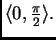 $ \langle{}0,\frac{\pi}{2}\rangle{}.$