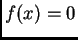 $ f(x)=0$