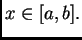 $ x\in{}[a,b].$