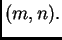 $ (m,n).$